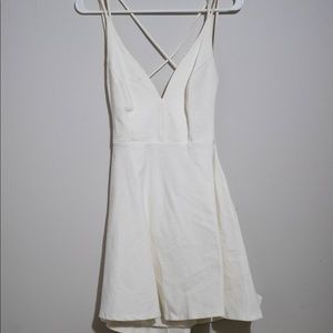 Believe in Love White Backless Skater Dress